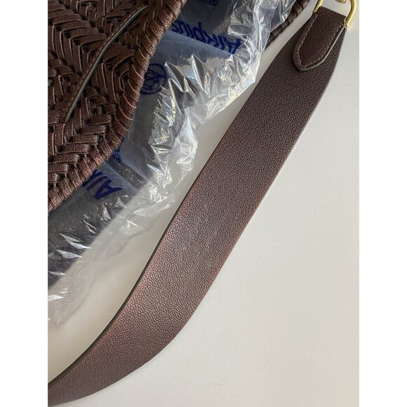 Anya Hindmarch Neeson Leather Woven Bucket Bag in Rosewood Brown - Picture 9 of 16